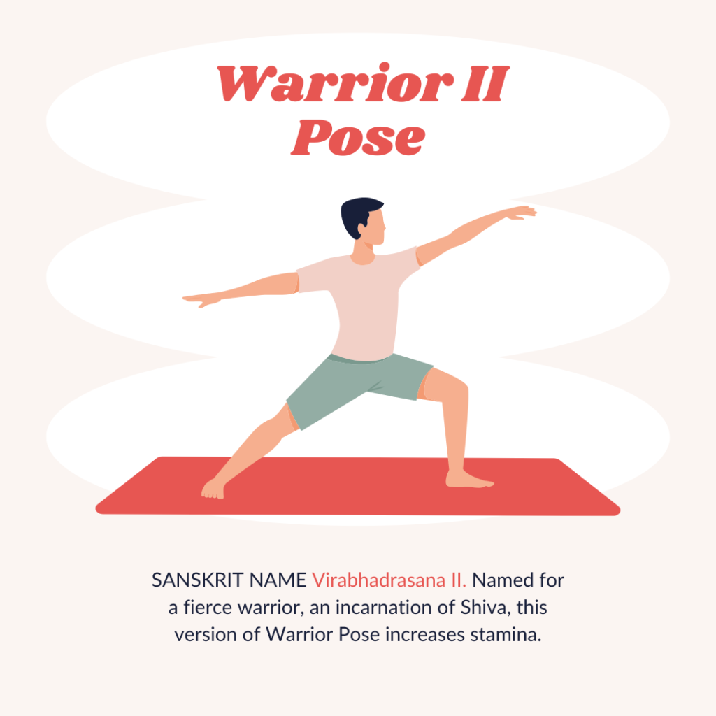 Warrior 2 pose yoga for fat loss