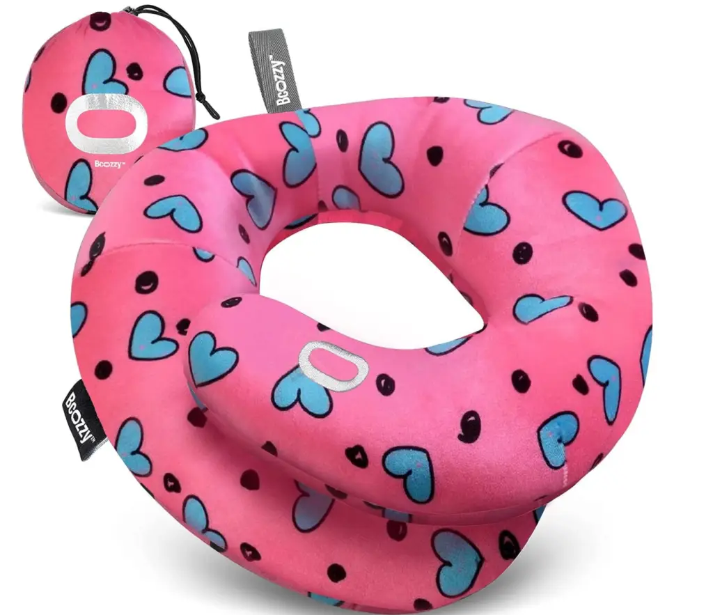 Valentines Day Gifts - Neck Pillow Pink Hearts