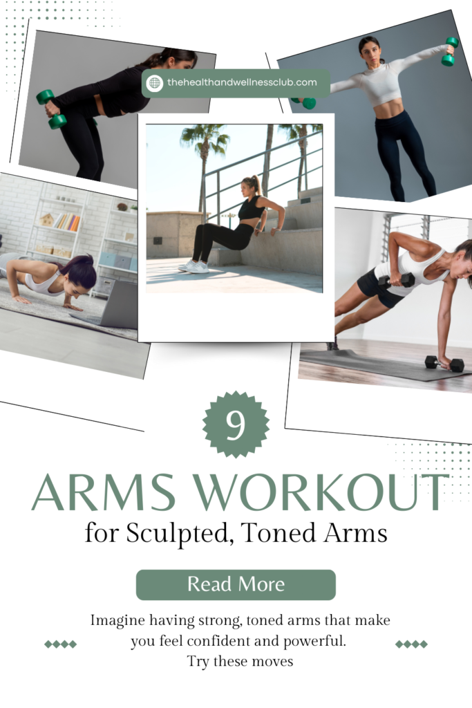 9 Arms Workout Exercise at Home for Toned Arms, Sculpted, Strong Arms