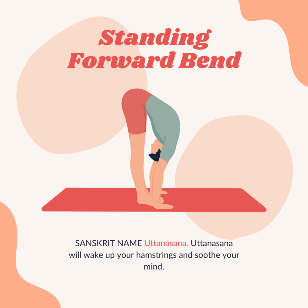 yoga for lower back pain: standing forward fold