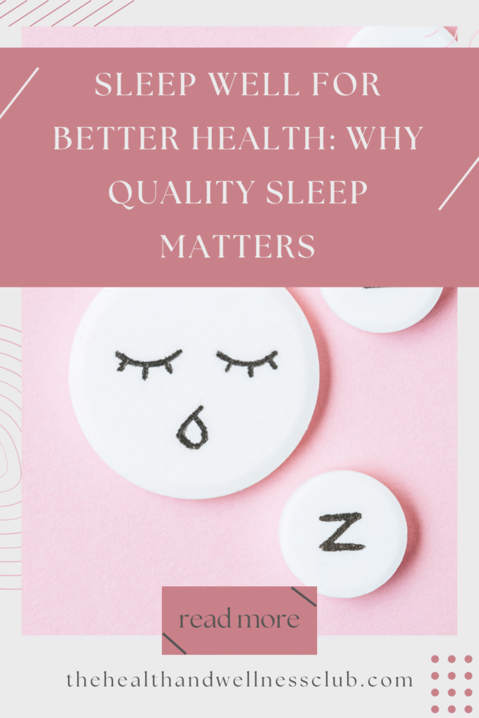 Sleep Well for Better Health Why Quality Sleep Matters