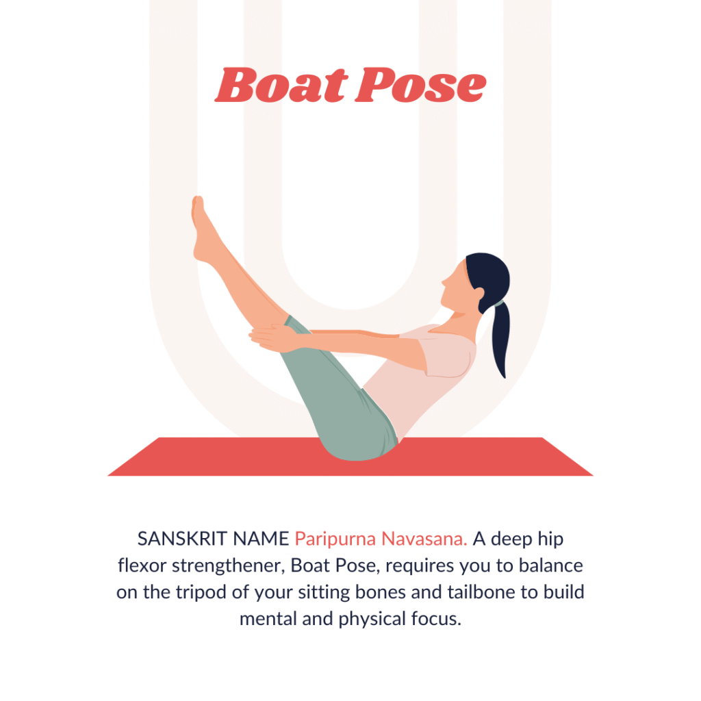 boat pose - yoga pose for beginners